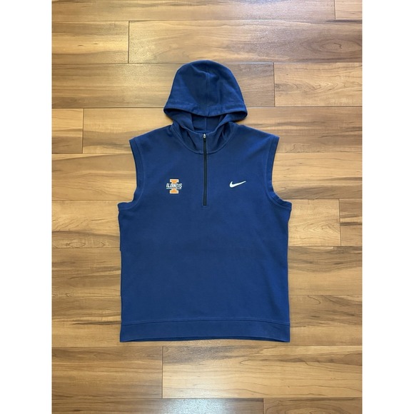 Nike Other - Nike Fighting Illini Dri-Fit Hoodie Sleeveless Vest Performance Men's Size Large